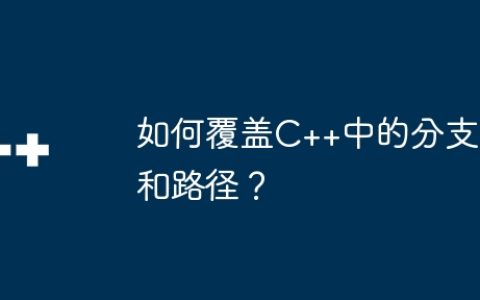 如何覆盖C++中的分支和路径？