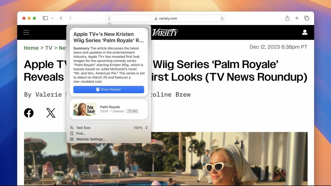 苹果 iOS 18 / macOS 15 升级 Safari 浏览器：可 AI 生成网页摘要、帮你规划出游等
