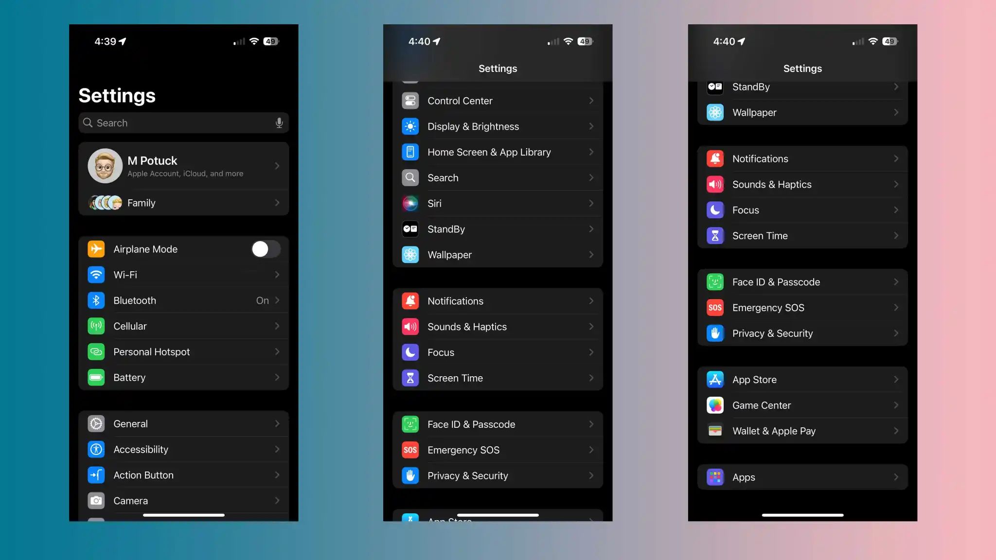 苹果 iOS 18 设置应用“做减法”:梳理菜单选项、增强标题显示