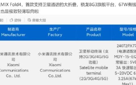 MIX Fold 4参数配置最新消息6.17