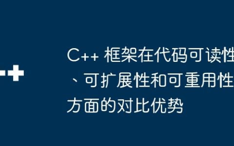 C++ 框架在代码可读性、可扩展性和可重用性方面的对比优势