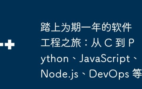 踏上为期一年的软件工程之旅：从 C 到 Python、JavaScript、Node.js、DevOps 等
