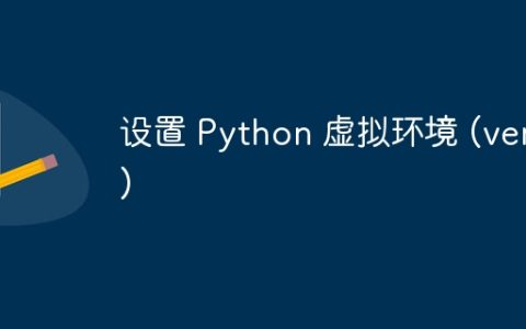 设置 Python 虚拟环境 (venv)