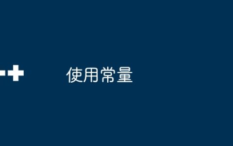 使用常量