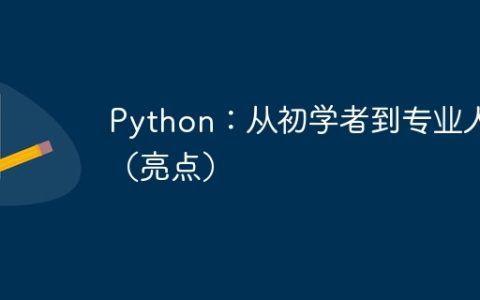 Python：从初学者到专业人士（亮点）