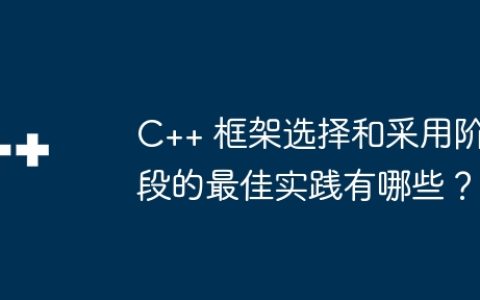 C++ 框架选择和采用阶段的最佳实践有哪些？