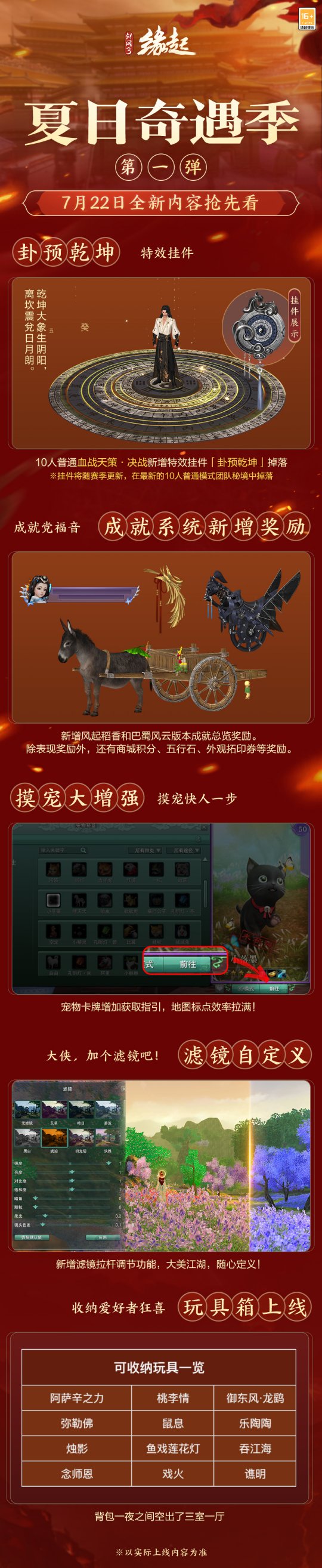 《剑网3缘起》夏日奇遇季海量内容上新,锦绣霓裳活动再回归