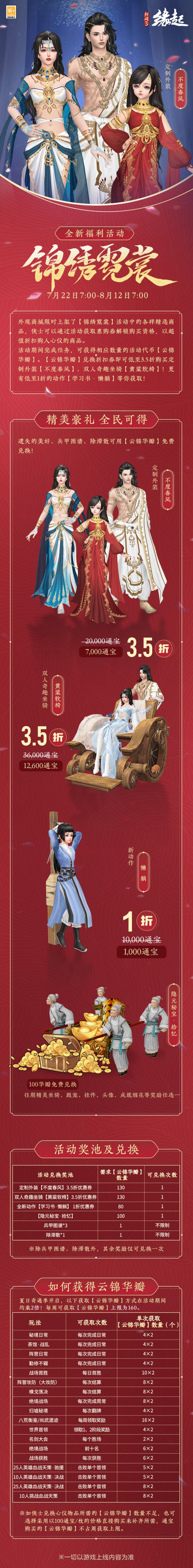 《剑网3缘起》夏日奇遇季海量内容上新,锦绣霓裳活动再回归
