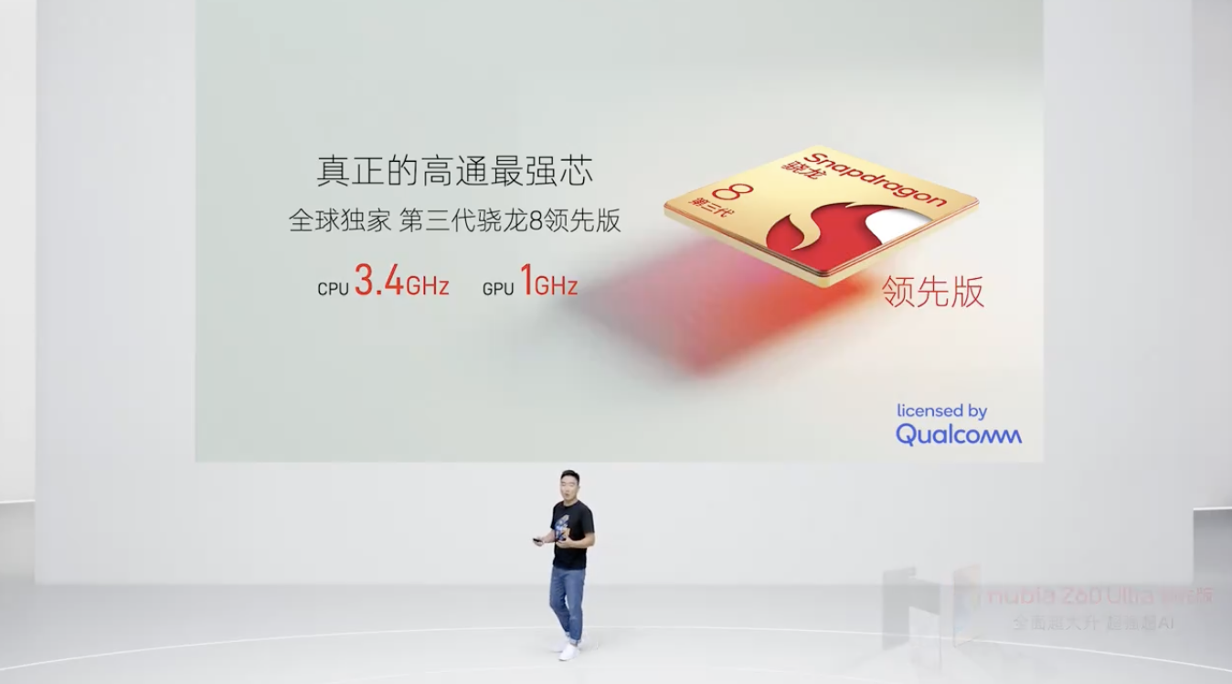 骁龙 8 Gen 3 领先版 + 第六代屏下前摄,努比亚 Z60 Ultra 领先版手机发布