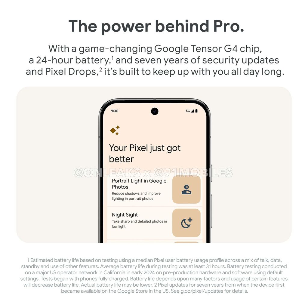 谷歌 Pixel 9 系列手机宣传物料曝光:主打 Gemini AI、12/16GB 内存、7 年安全更新