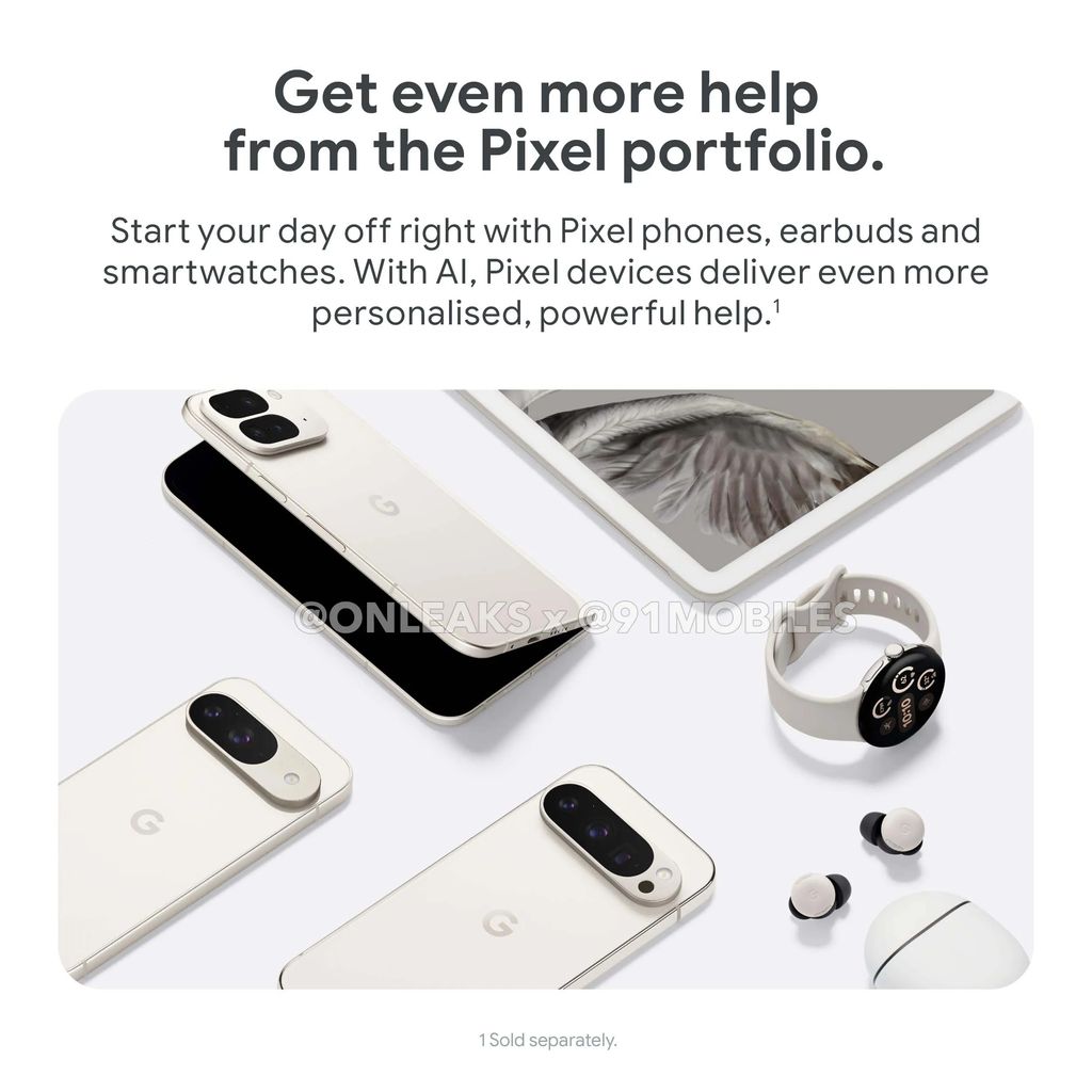 谷歌 Pixel 9 系列手机宣传物料曝光:主打 Gemini AI、12/16GB 内存、7 年安全更新