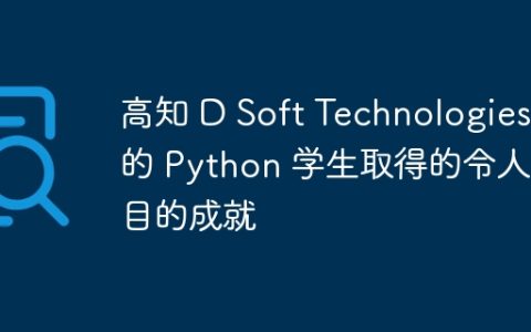 高知 D Soft Technologies 的 Python 学生取得的令人瞩目的成就