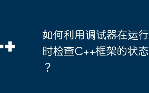 如何利用调试器在运行时检查C++框架的状态？