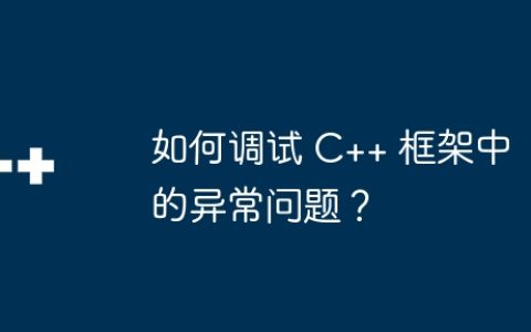 如何调试 C++ 框架中的异常问题？