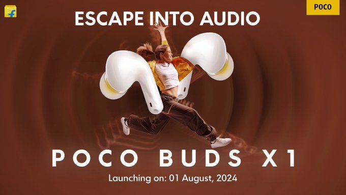 8 月 1 日发布，小米 POCO M6 Plus 5G 手机以及 POCO Buds X1 耳机实物照曝光