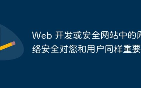 Web 开发或安全网站中的网络安全对您和用户同样重要