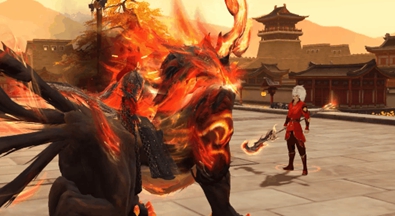 双生华服,一秒变装!《天下》手游首套变身系时装携全新战兽带你穿越上古蛮荒!
