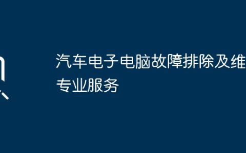 汽车电子电脑故障排除及维修专业服务