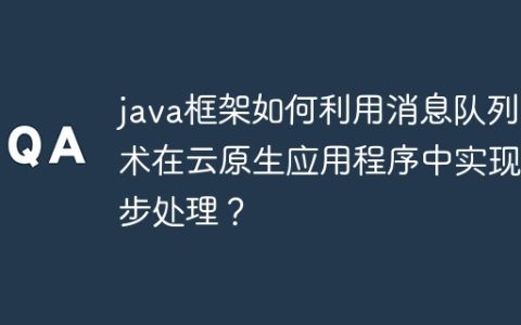 java框架如何利用消息队列技术在云原生应用程序中实现异步处理？
