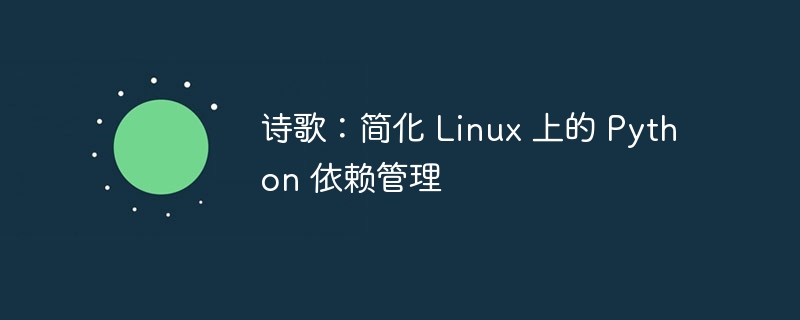 诗歌:简化 linux 上的 python 依赖管理