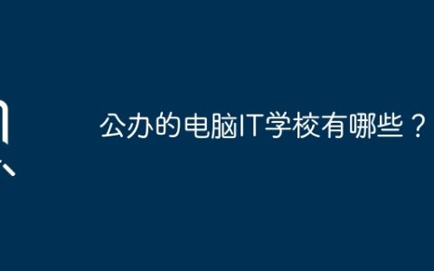 公办的电脑IT学校有哪些？