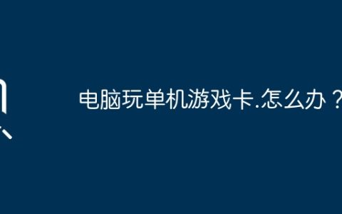 电脑玩单机游戏卡.怎么办？