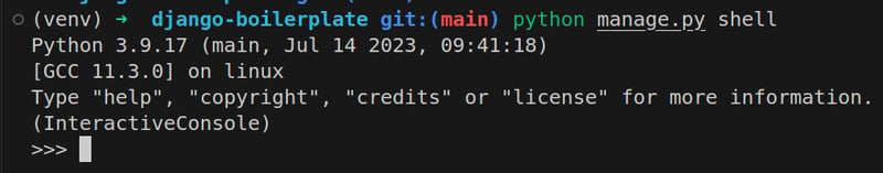 Django:如何使用 Shell?