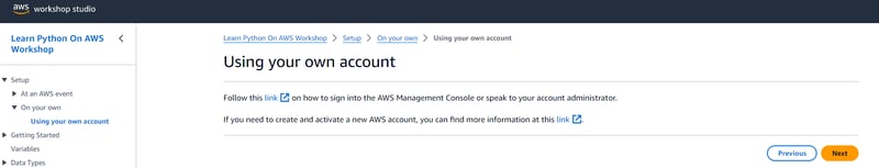 使用 AWS 学习 Python – 第 1 天