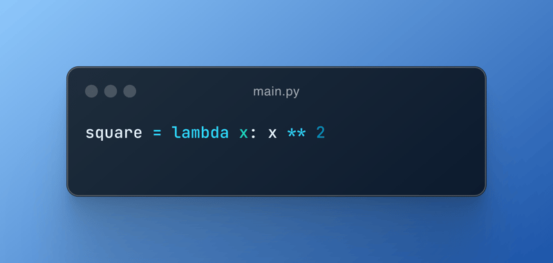 Python 中的 Lambda 函数解释清楚!