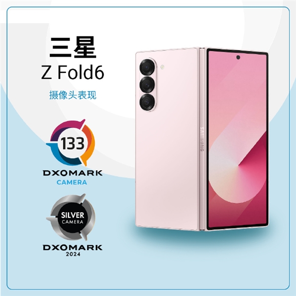 三星Galaxy Z Fold 6 DXO影像成绩出炉:133分 折叠屏第一