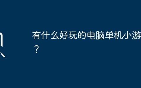 有什么好玩的电脑单机小游戏？