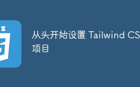 从头开始设置 Tailwind CSS 项目
