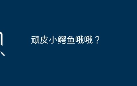 顽皮小鳄鱼哦哦？