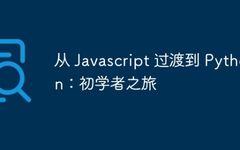 从 Javascript 过渡到 Python：初学者之旅