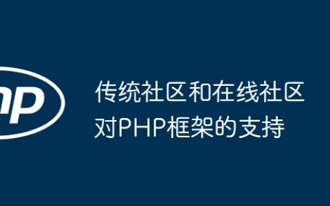 传统社区和在线社区对PHP框架的支持