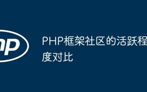 PHP框架社区的活跃程度对比