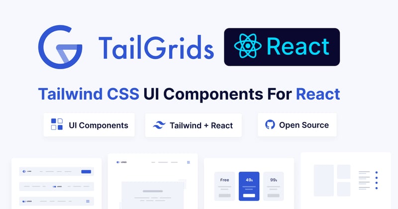 TailGrids React:+ Tailwind CSS React UI 组件