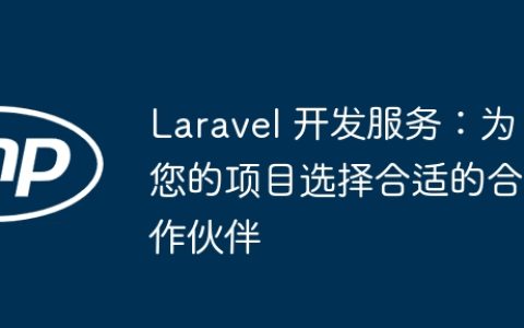 Laravel 开发服务：为您的项目选择合适的合作伙伴
