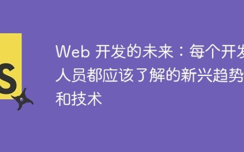 Web 开发的未来：每个开发人员都应该了解的新兴趋势和技术