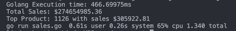 CSV 文件处理基准测试:Golang、NestJS、PHP、Python