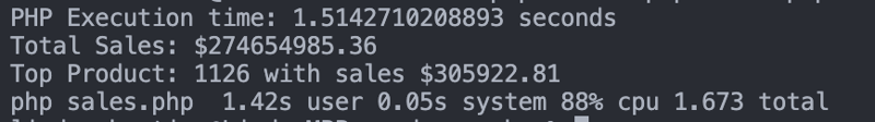 CSV 文件处理基准测试:Golang、NestJS、PHP、Python