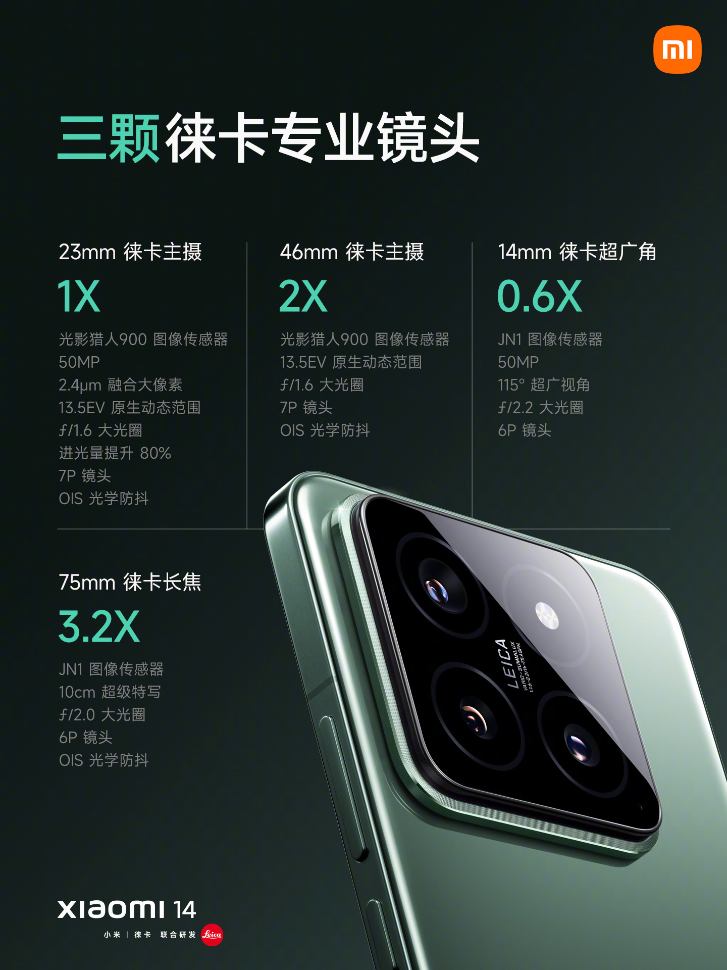 16G+1T 立减 700 元:小米 14 手机 4267 元京东百亿补贴