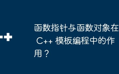 函数指针与函数对象在 C++ 模板编程中的作用？