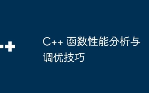 C++ 函数性能分析与调优技巧