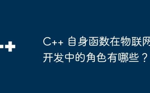 C++ 自身函数在物联网开发中的角色有哪些？