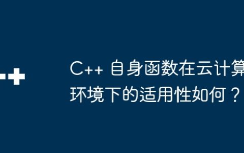 C++ 自身函数在云计算环境下的适用性如何？