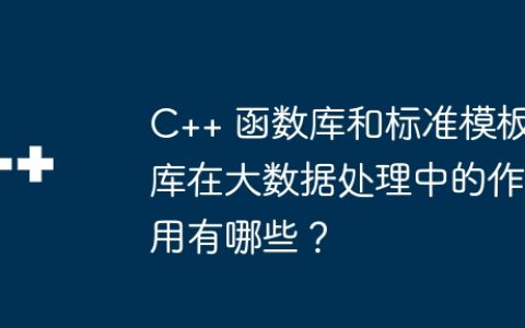 C++ 函数库和标准模板库在大数据处理中的作用有哪些？