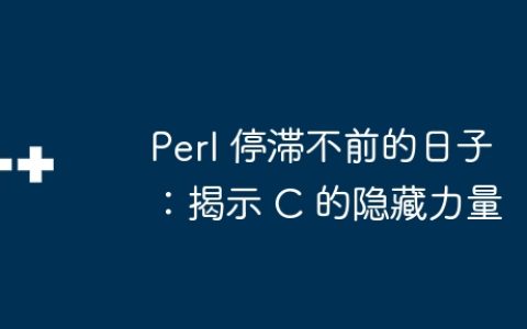 Perl 停滞不前的日子：揭示 C 的隐藏力量