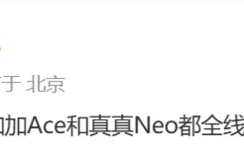消息称一加 Ace 与 realme 真我 Neo 系列手机都将切换为直屏