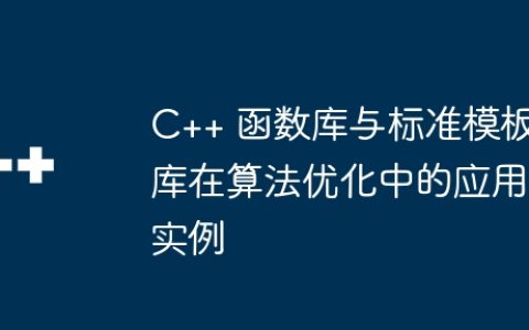 C++ 函数库与标准模板库在算法优化中的应用实例